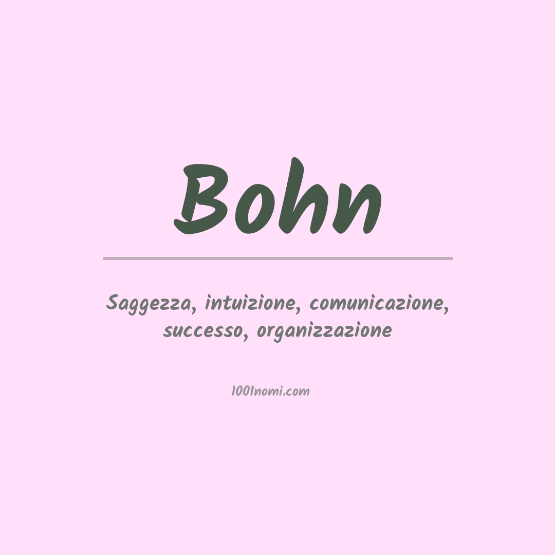 Significato del nome Bohn