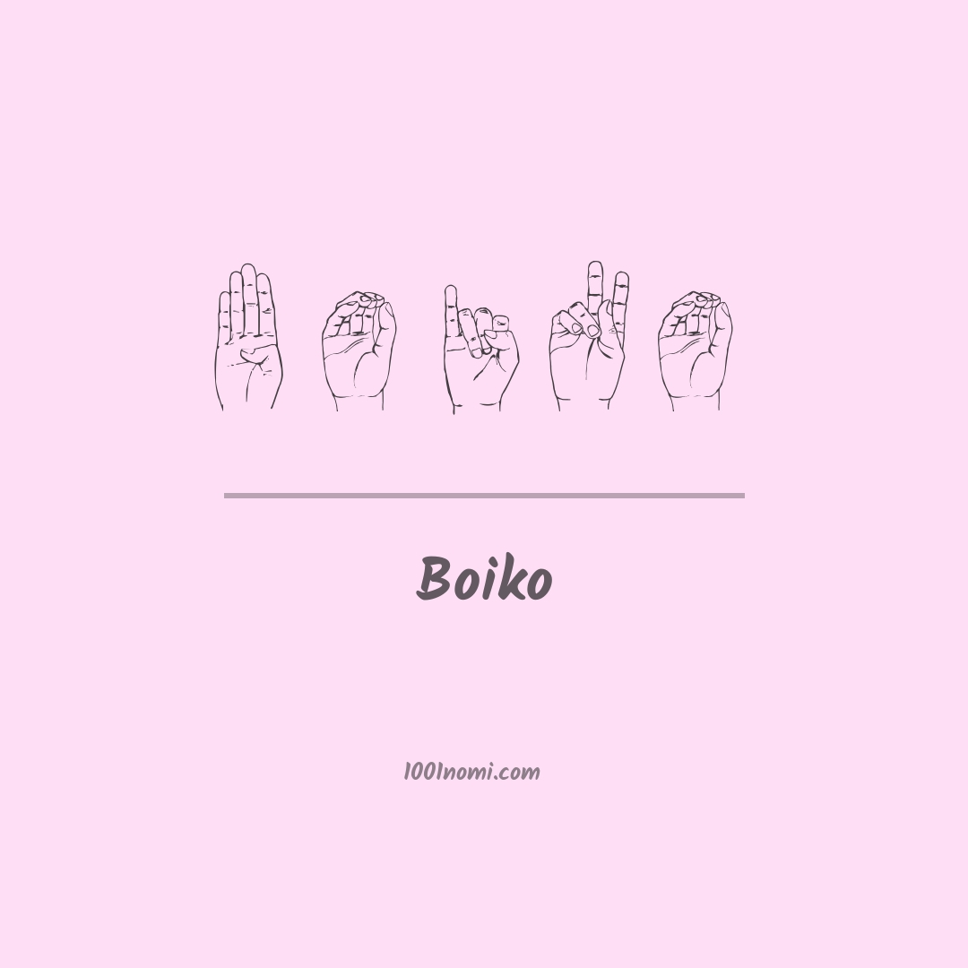 Boiko nella lingua dei segni