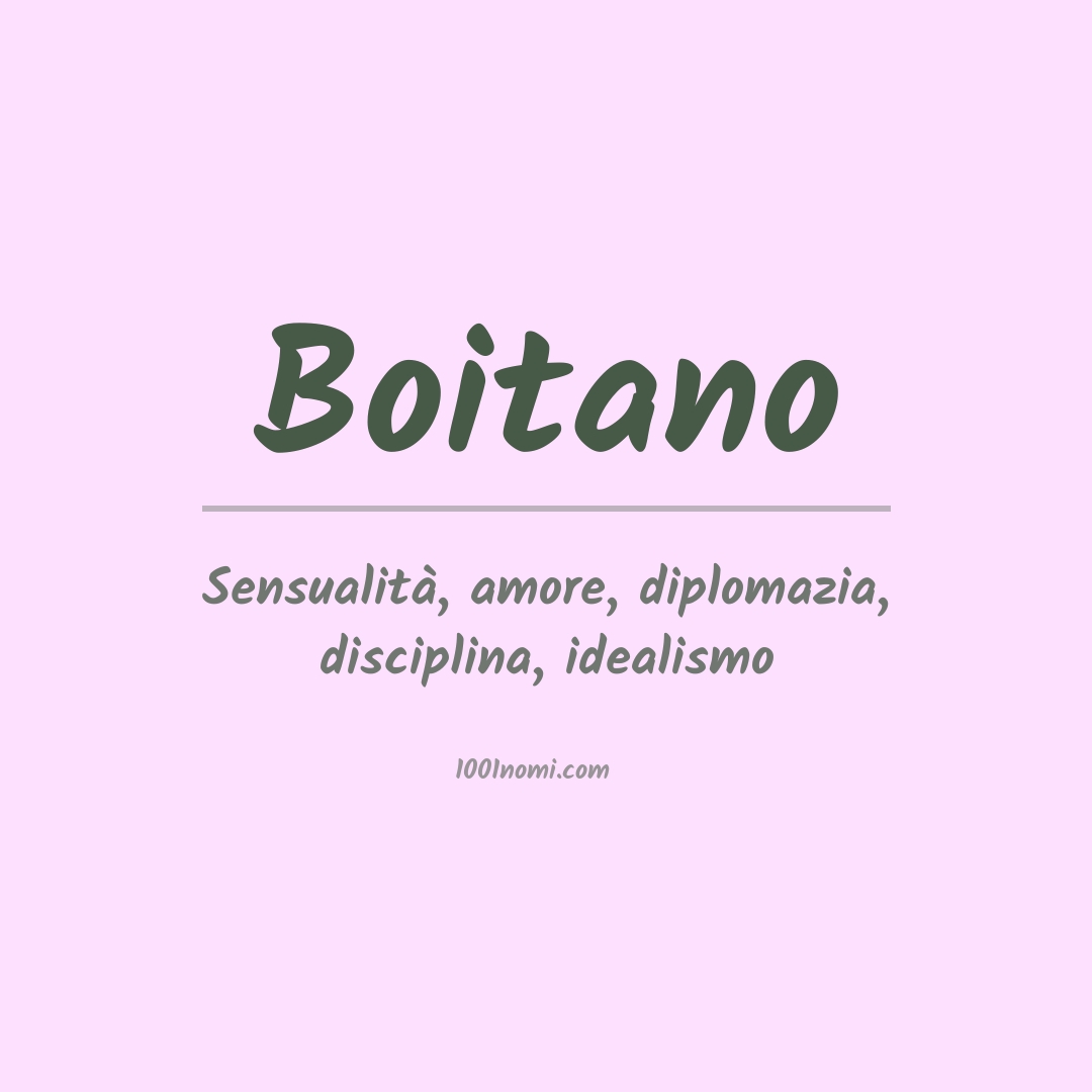 Significato del nome Boitano