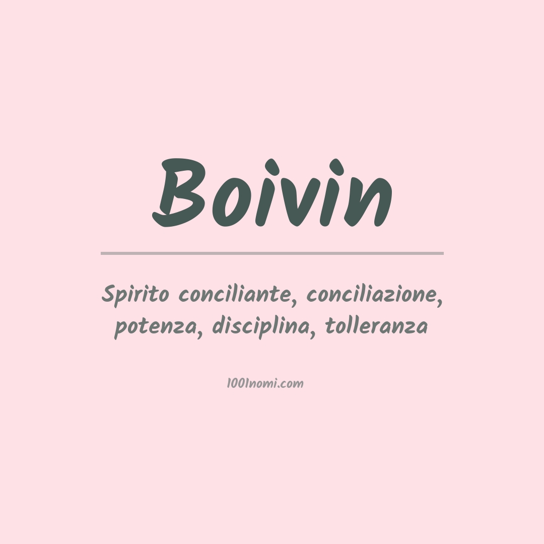 Significato del nome Boivin