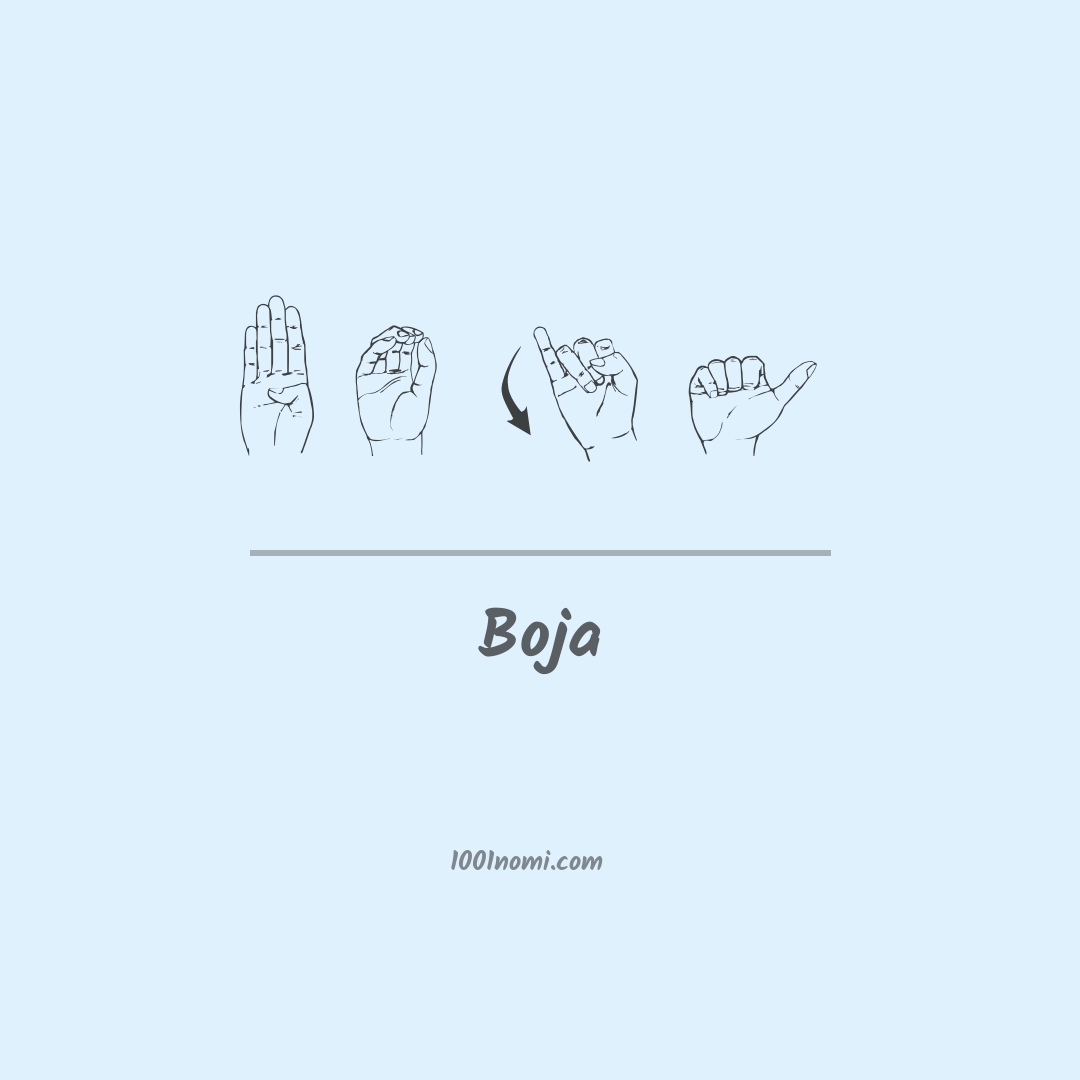 Boja nella lingua dei segni Boja nella lingua dei segni