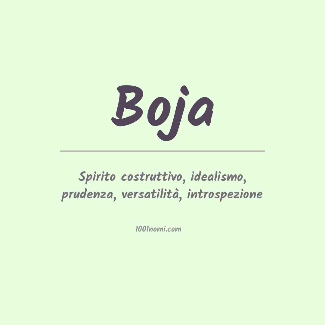 Significato del nome Boja Significato del nome Boja