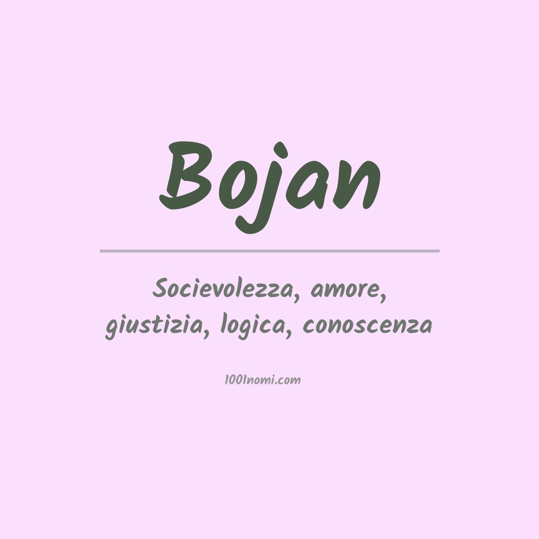 Significato del nome Bojan Significato del nome Bojan