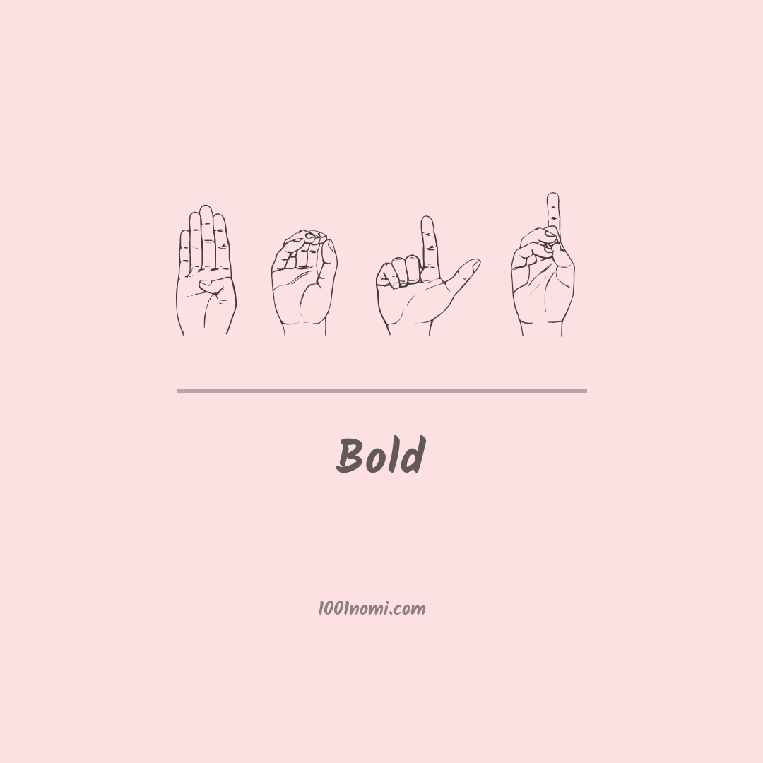 Bold nella lingua dei segni