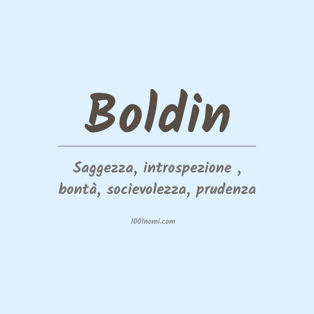 Significato del nome Boldin