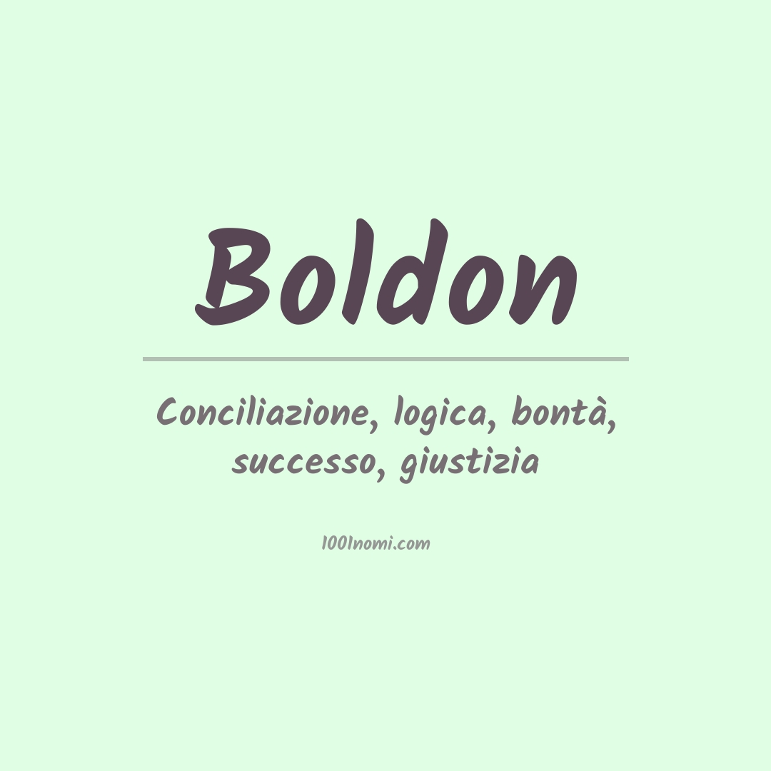 Significato del nome Boldon