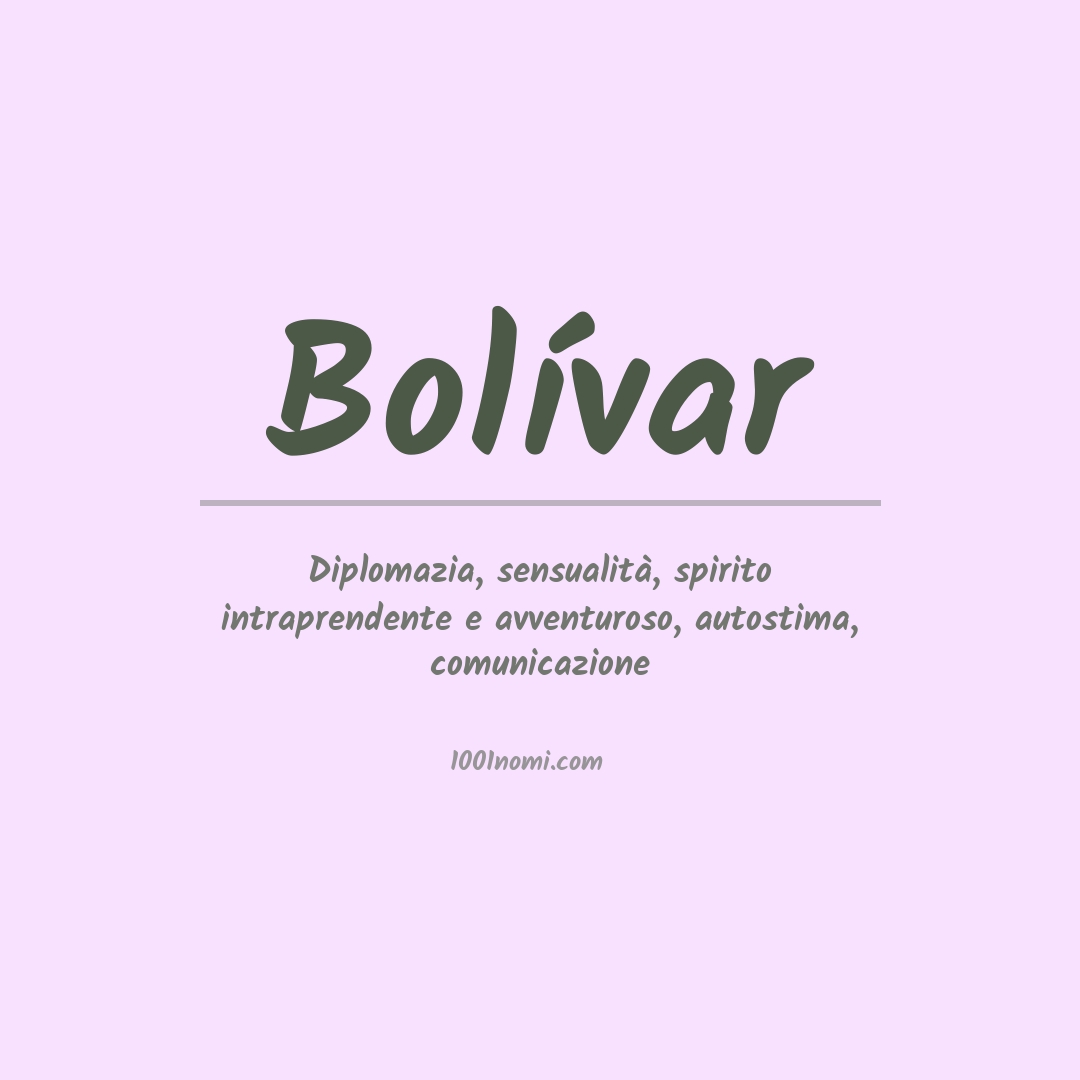 Significato del nome Bolívar