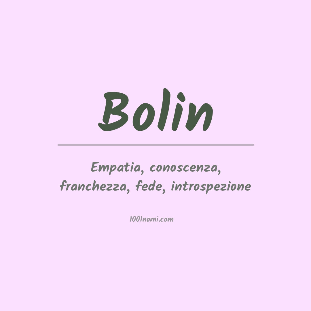 Significato del nome Bolin