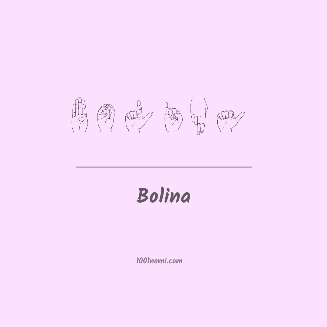 Bolina nella lingua dei segni Bolina nella lingua dei segni