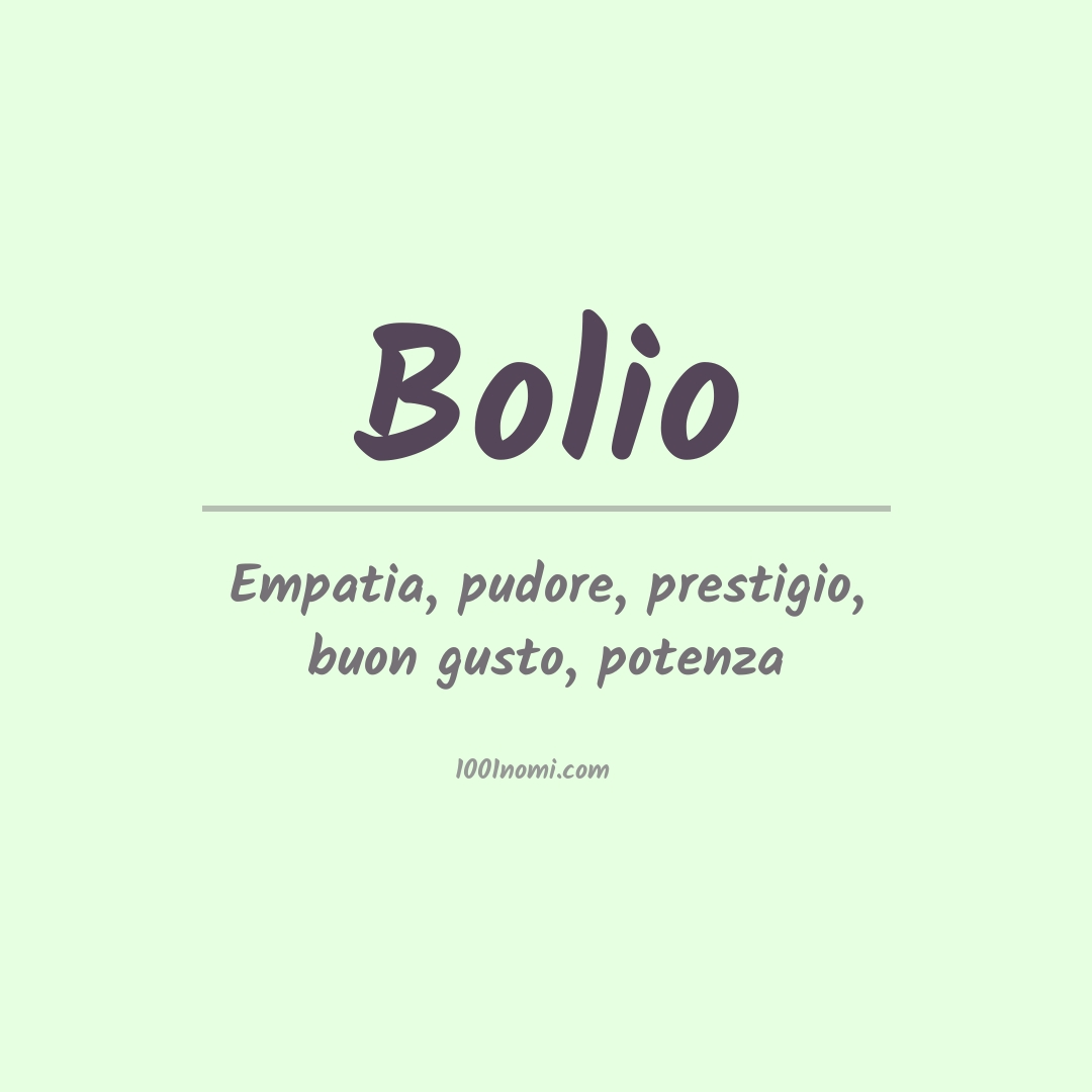 Significato del nome Bolio