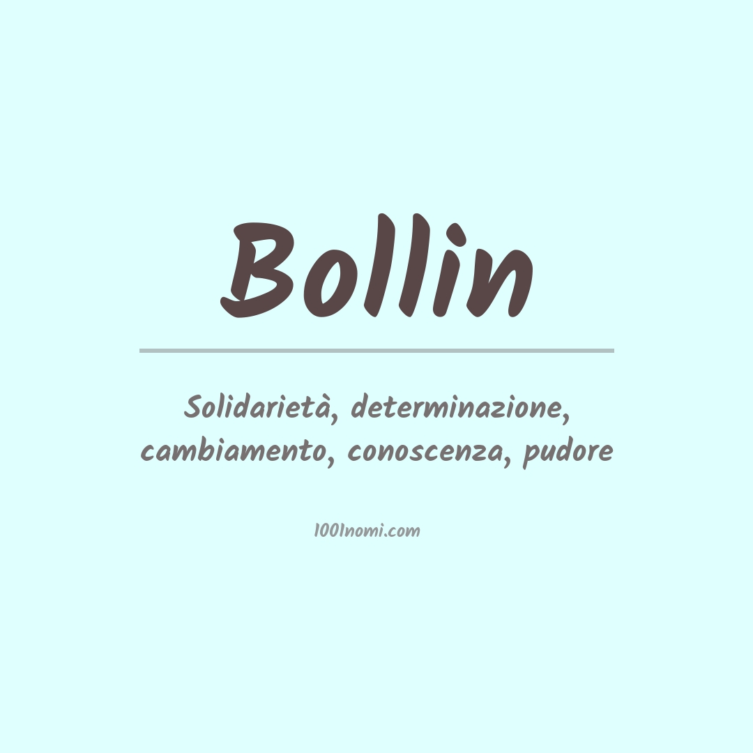 Significato del nome Bollin