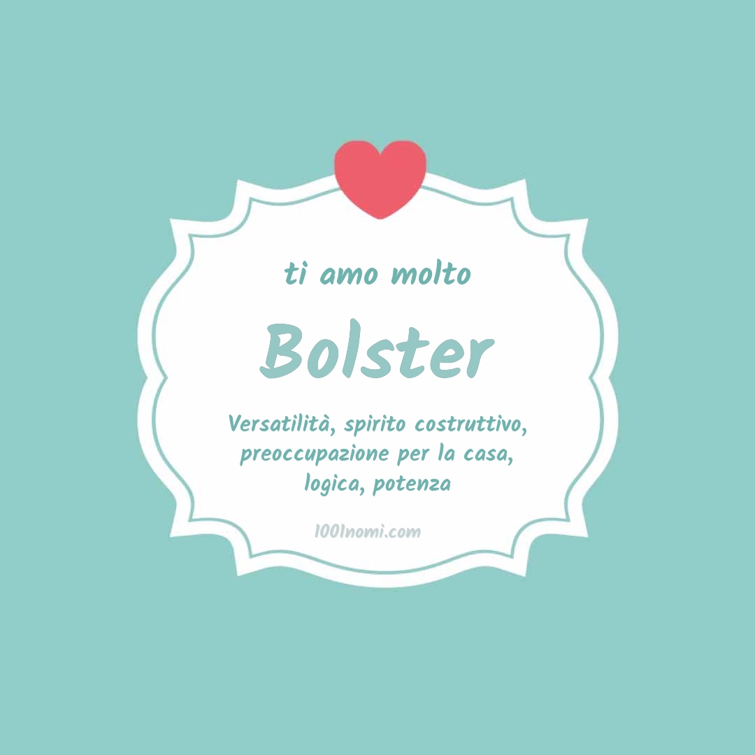 Ti amo molto Bolster
