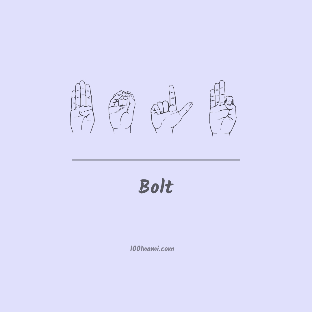 Bolt nella lingua dei segni