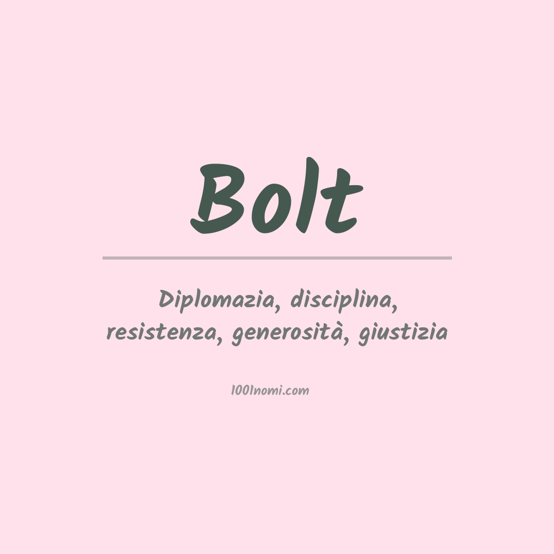 Significato del nome Bolt