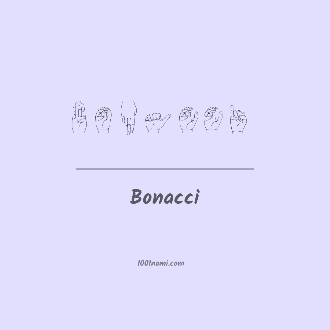 Bonacci nella lingua dei segni