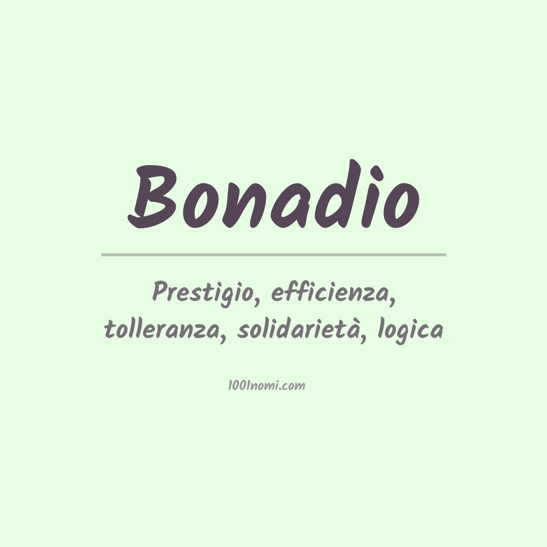 Significato del nome Bonadio