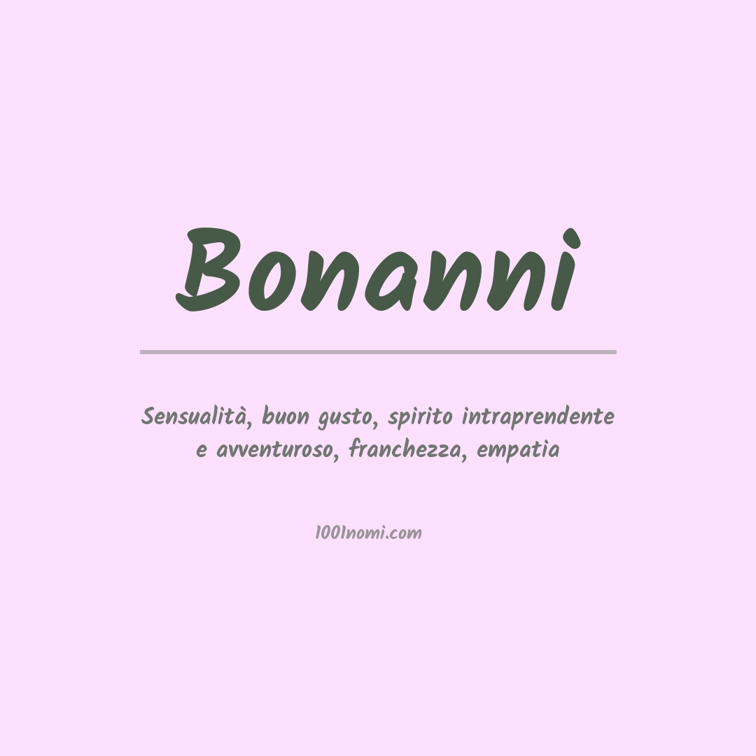 Significato del nome Bonanni