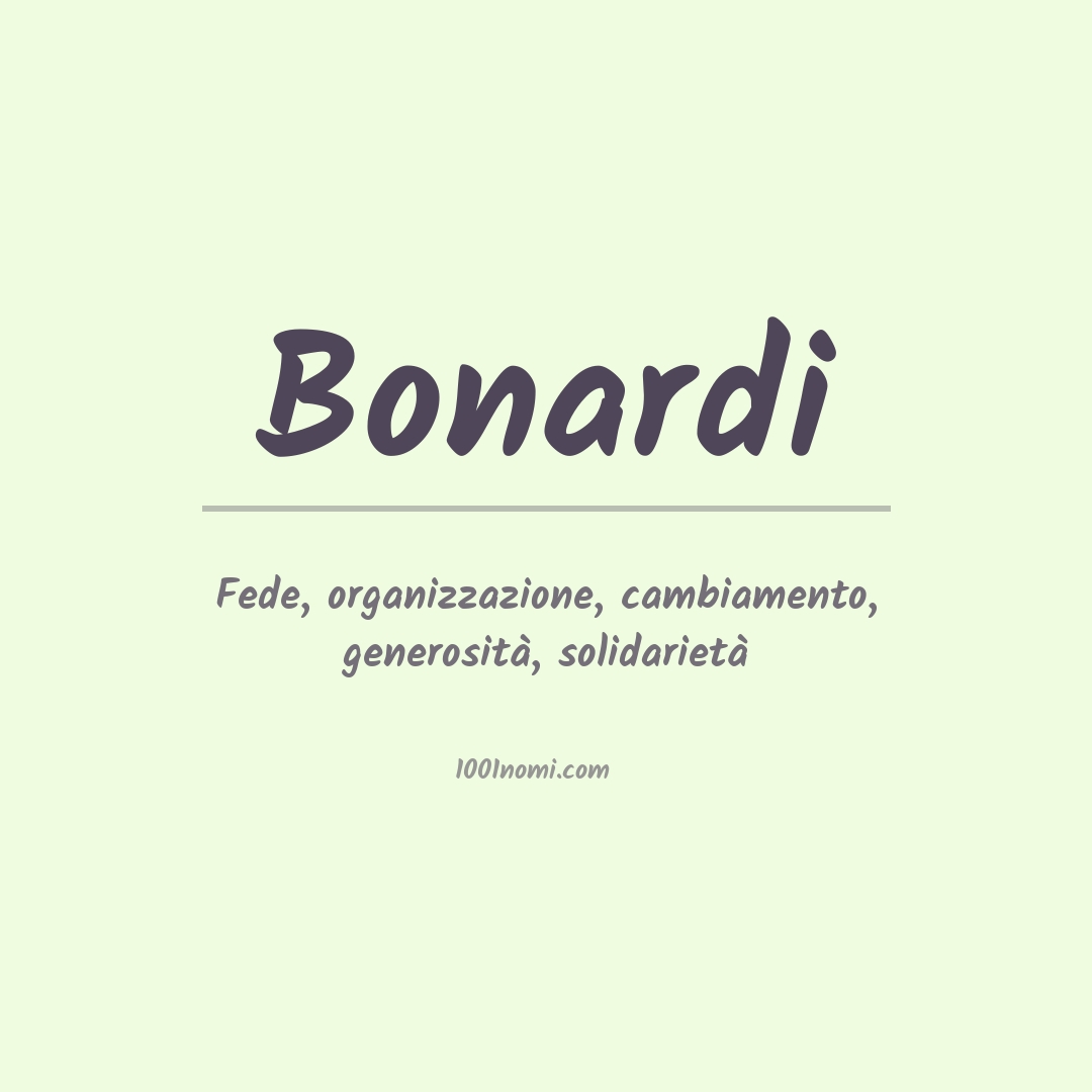 Significato del nome Bonardi