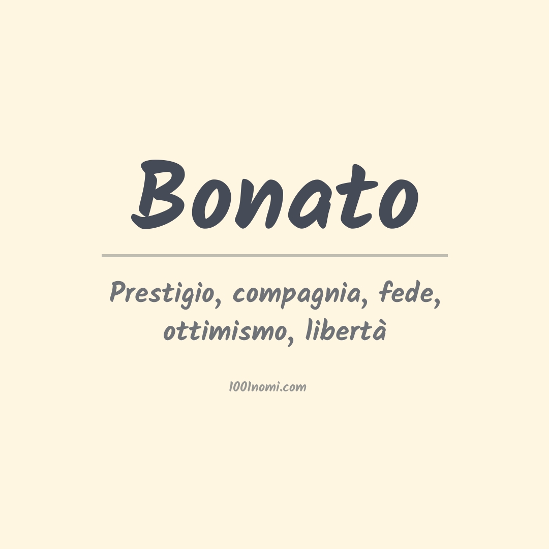 Significato del nome Bonato