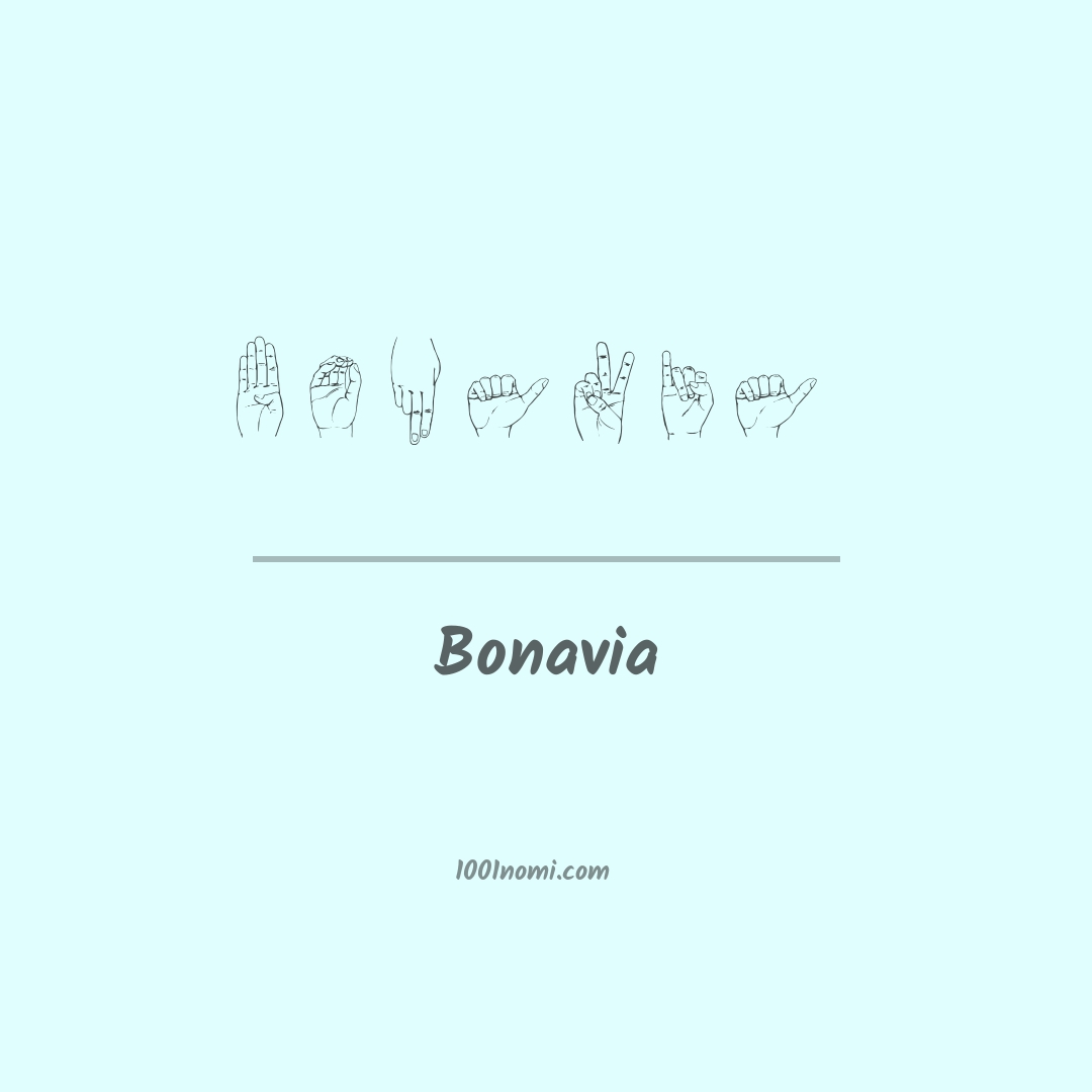 Bonavia nella lingua dei segni