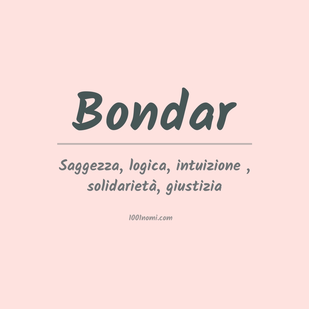 Significato del nome Bondar