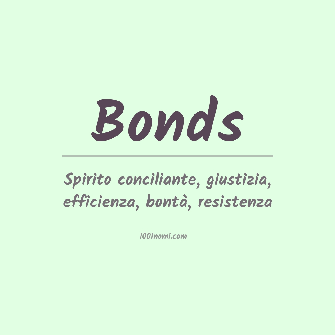 Significato del nome Bonds