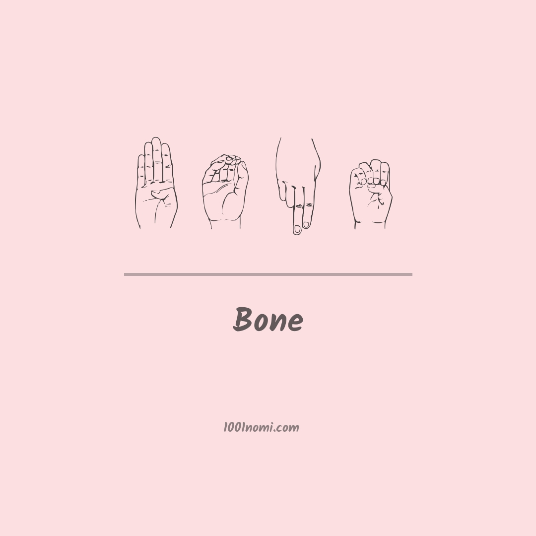 Bone nella lingua dei segni