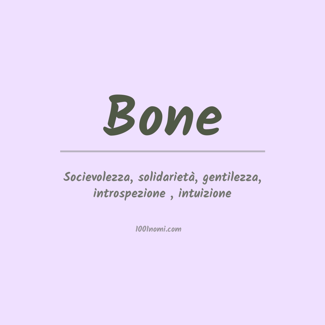 Significato del nome Bone