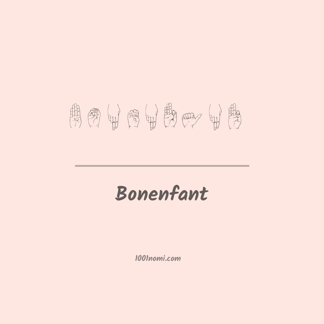 Bonenfant nella lingua dei segni