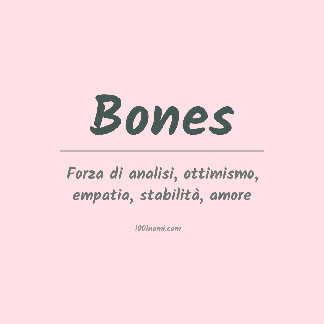 Significato del nome Bones