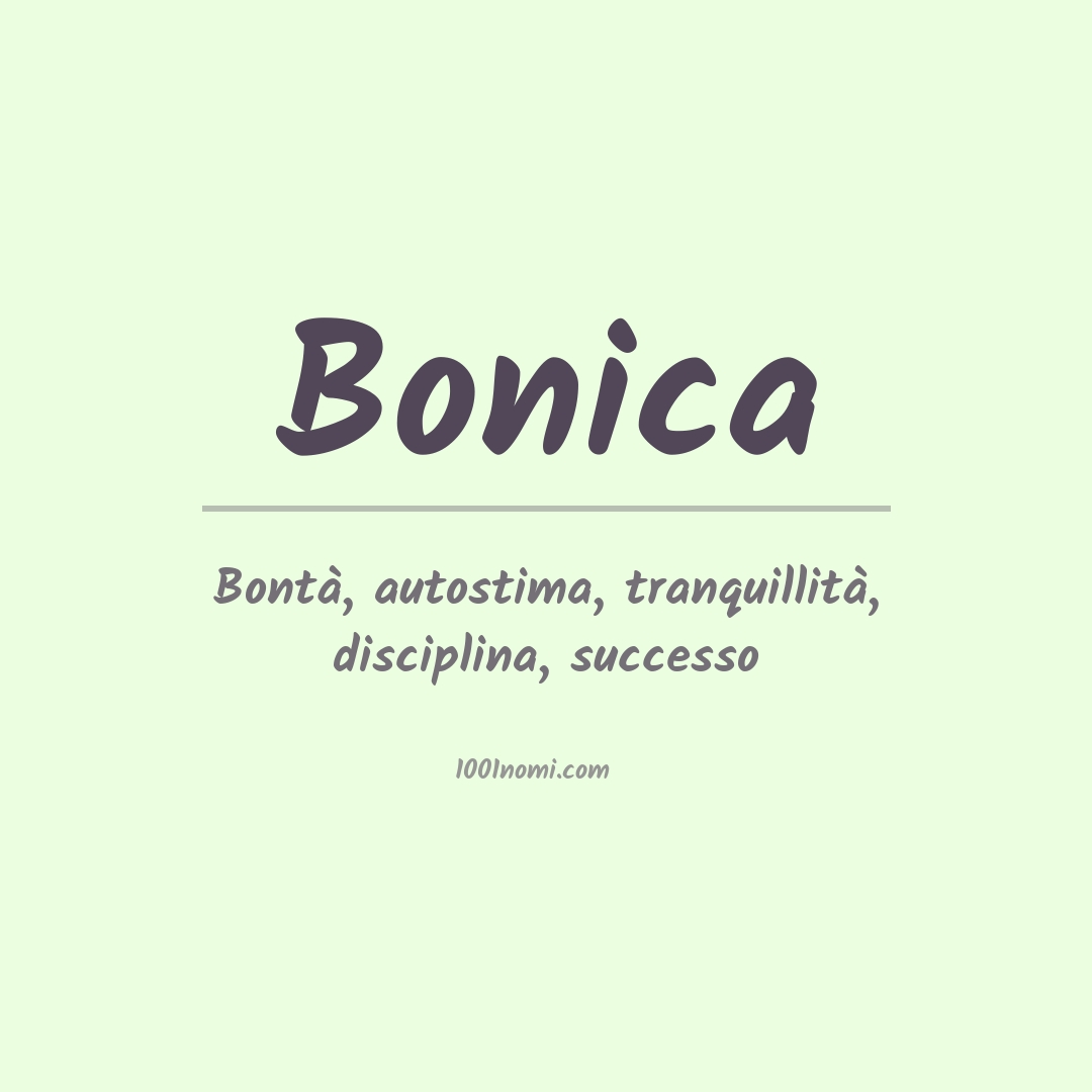 Significato del nome Bonica