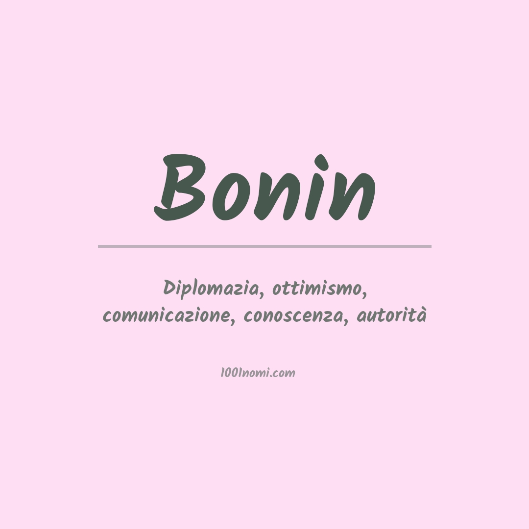 Significato del nome Bonin