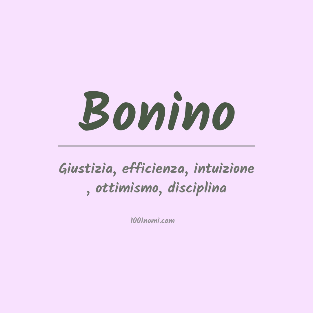 Significato del nome Bonino