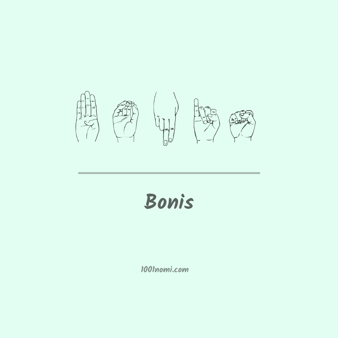 Bonis nella lingua dei segni