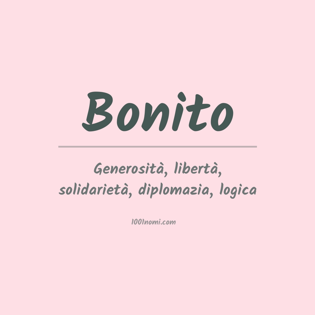 Significato del nome Bonito