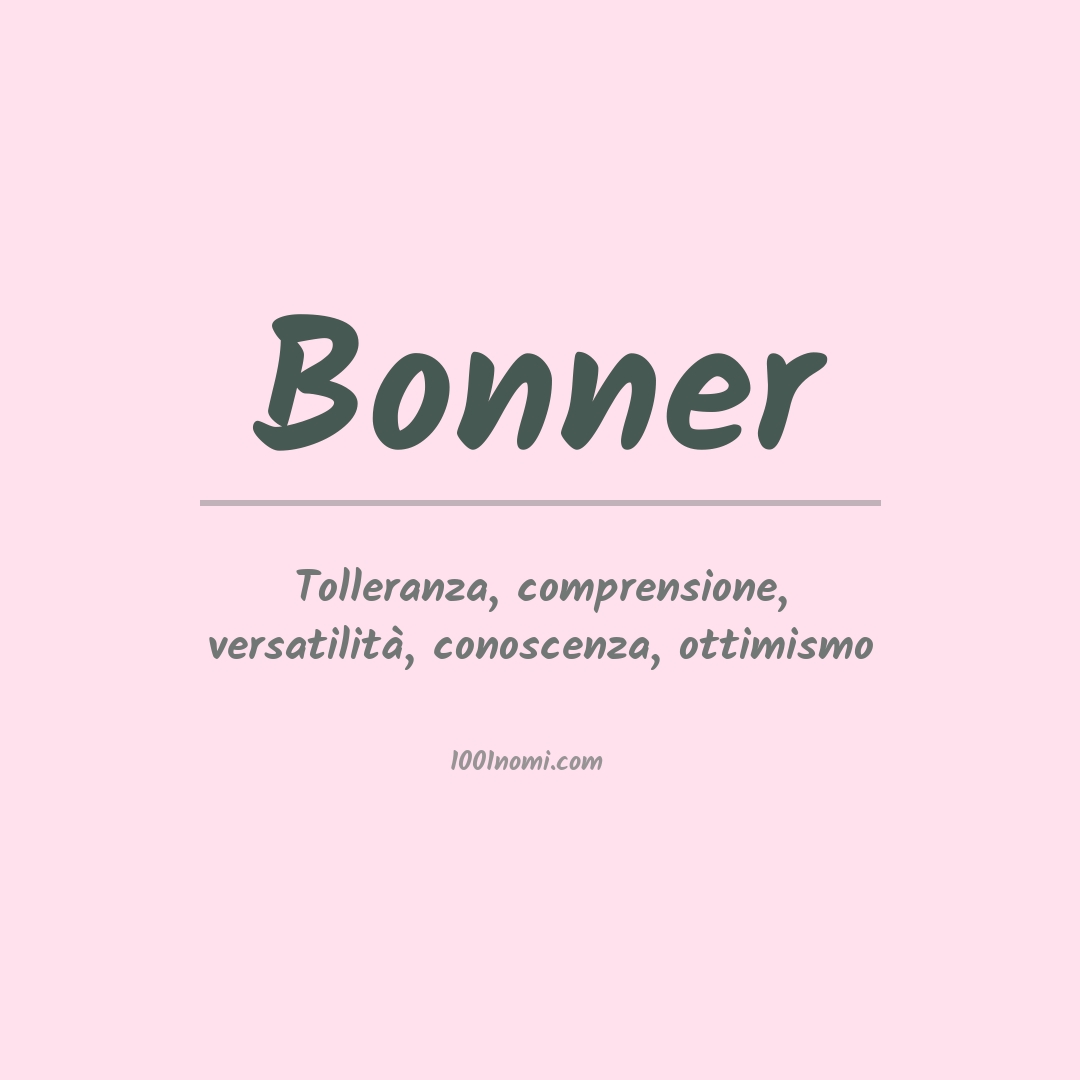 Significato del nome Bonner