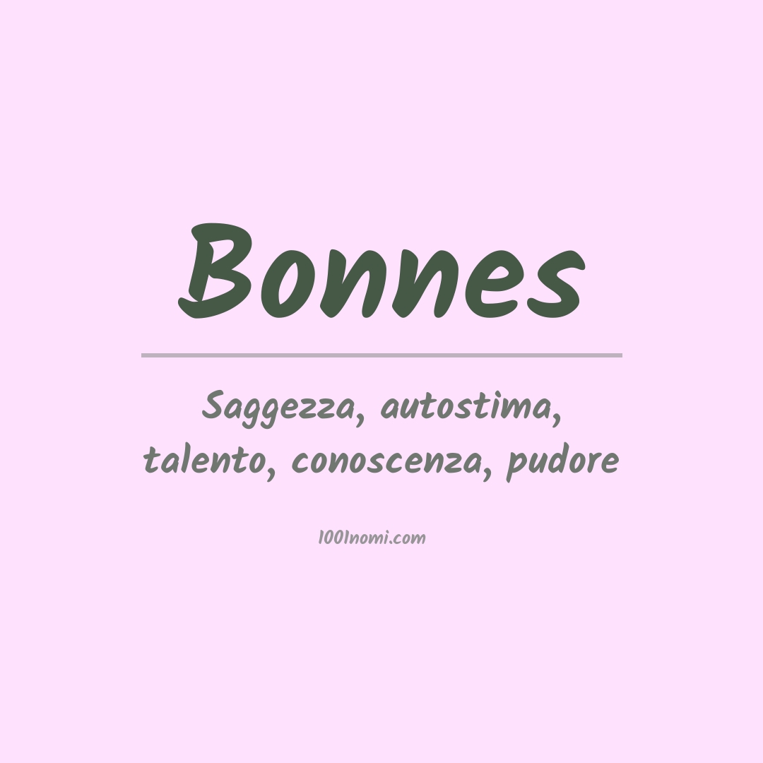 Significato del nome Bonnes