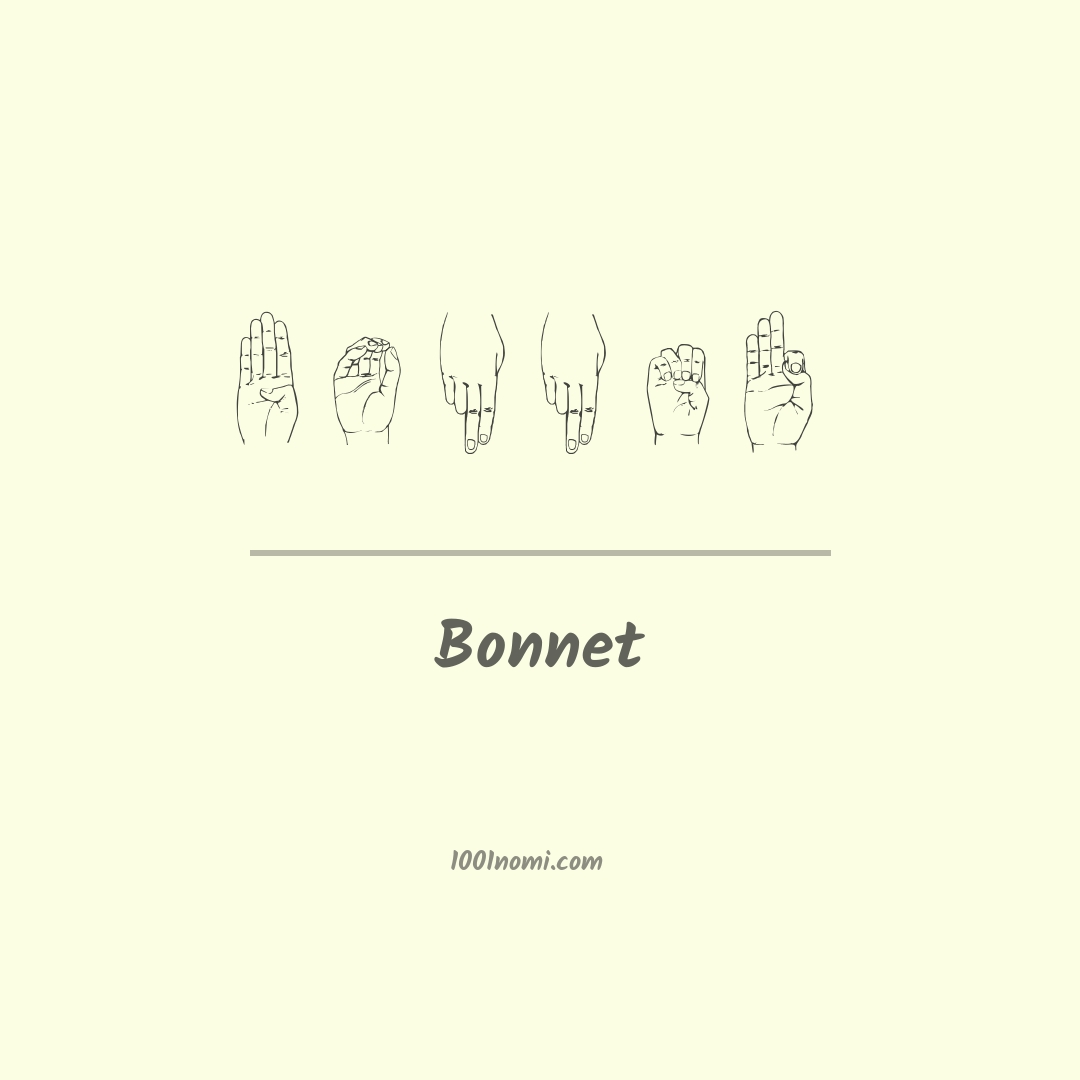 Bonnet nella lingua dei segni