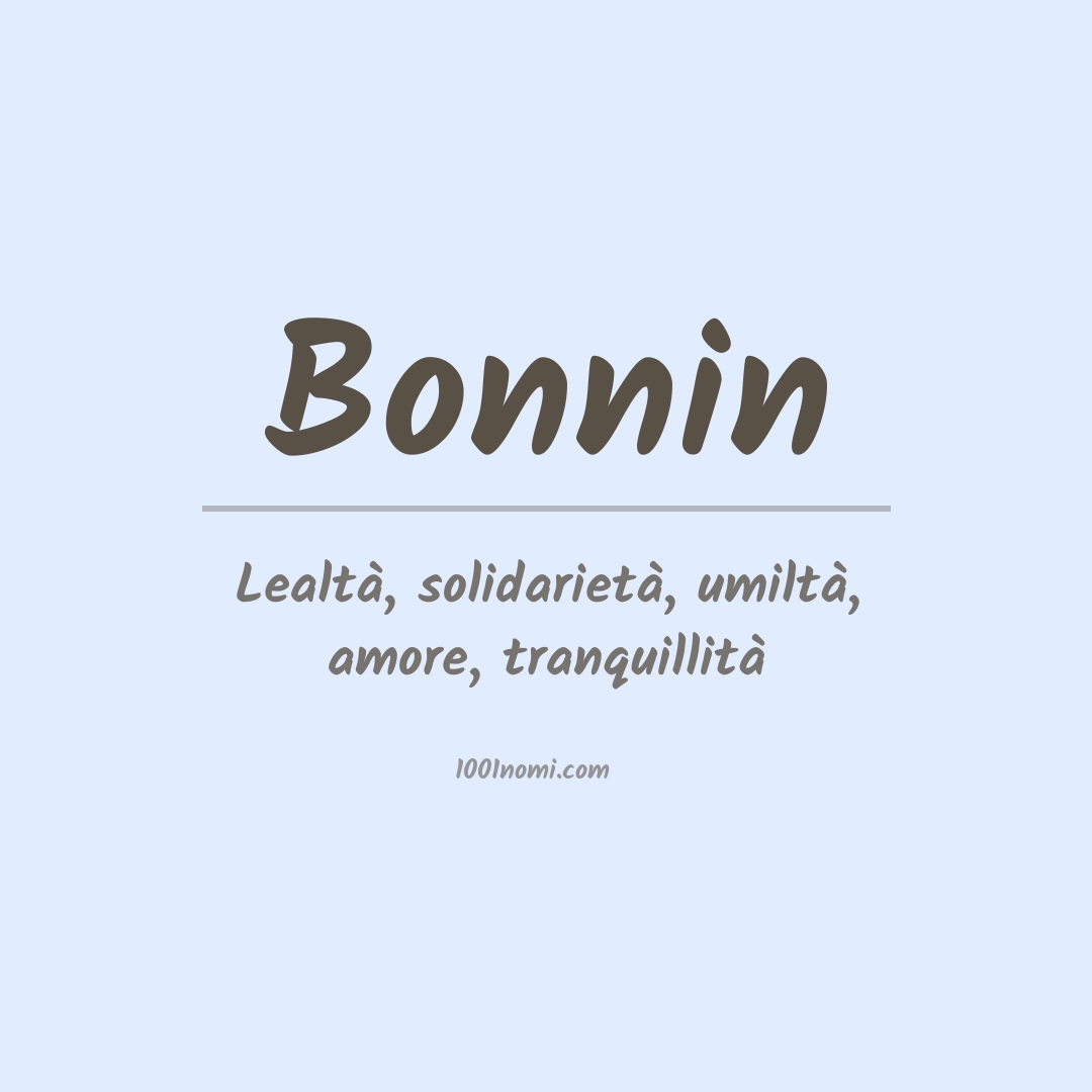 Significato del nome Bonnin