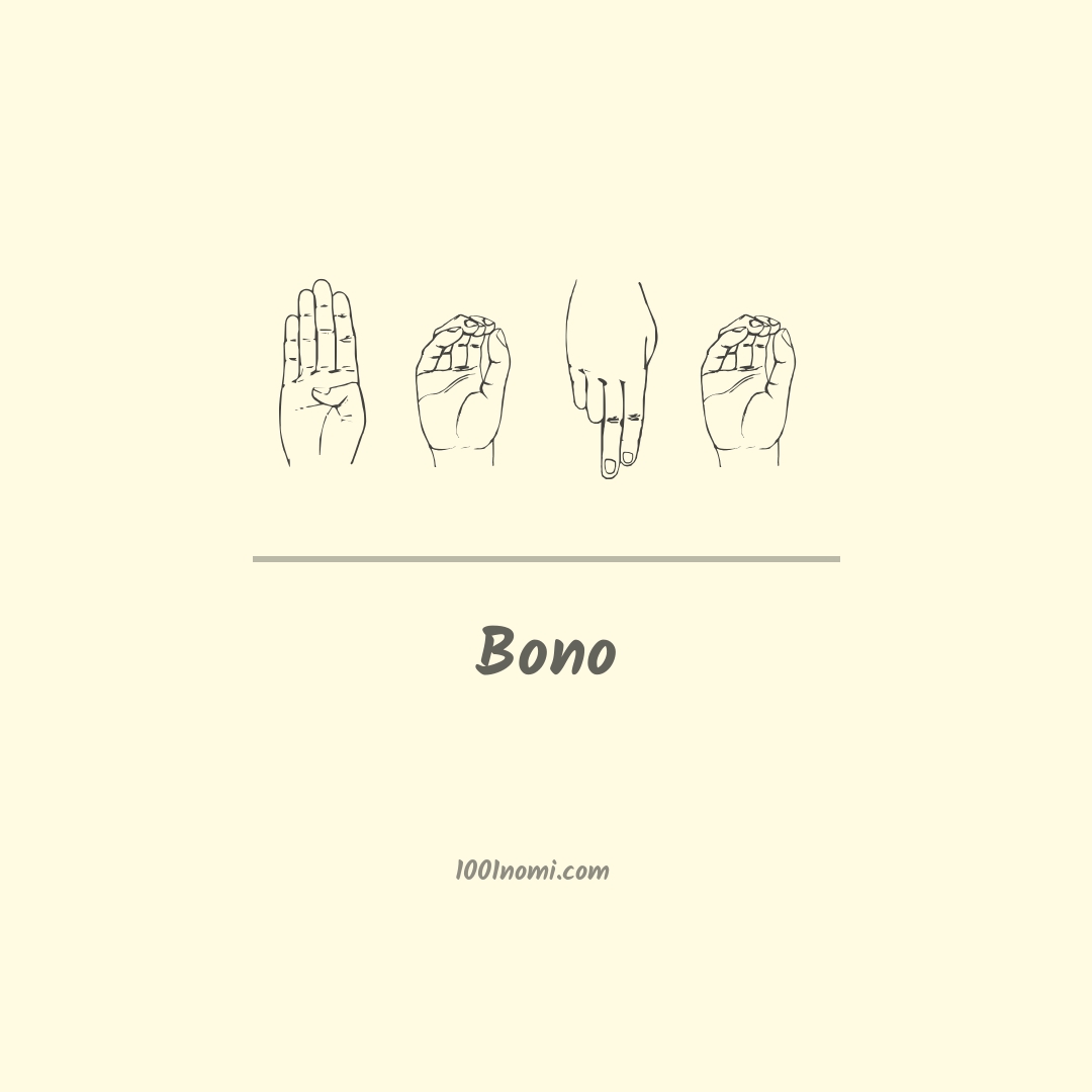 Bono nella lingua dei segni