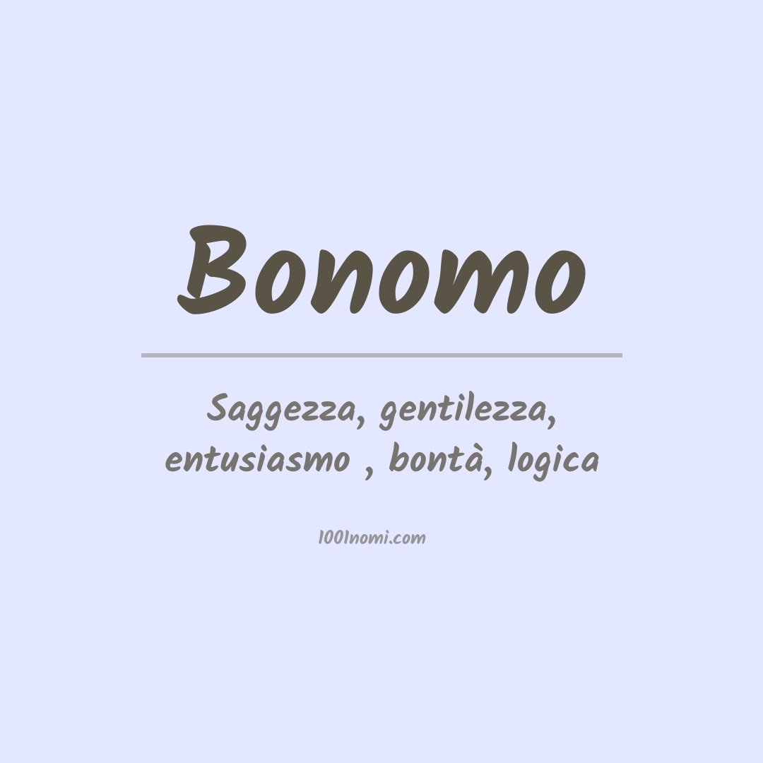 Significato del nome Bonomo