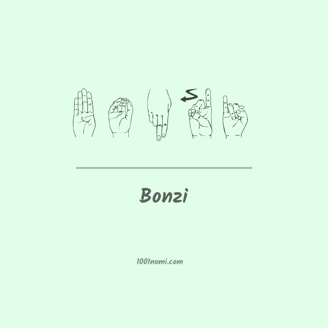 Bonzi nella lingua dei segni