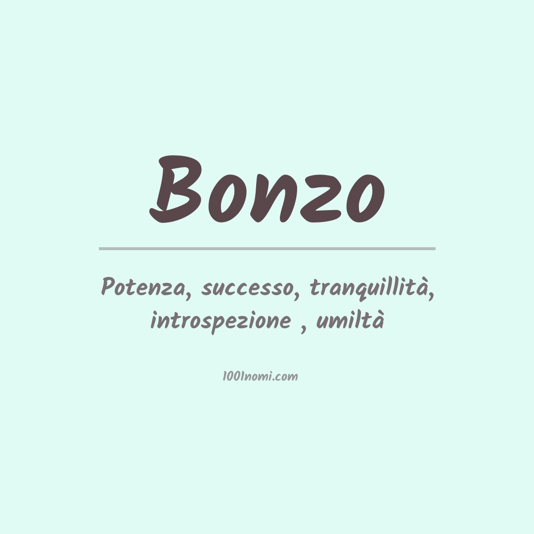 Significato del nome Bonzo