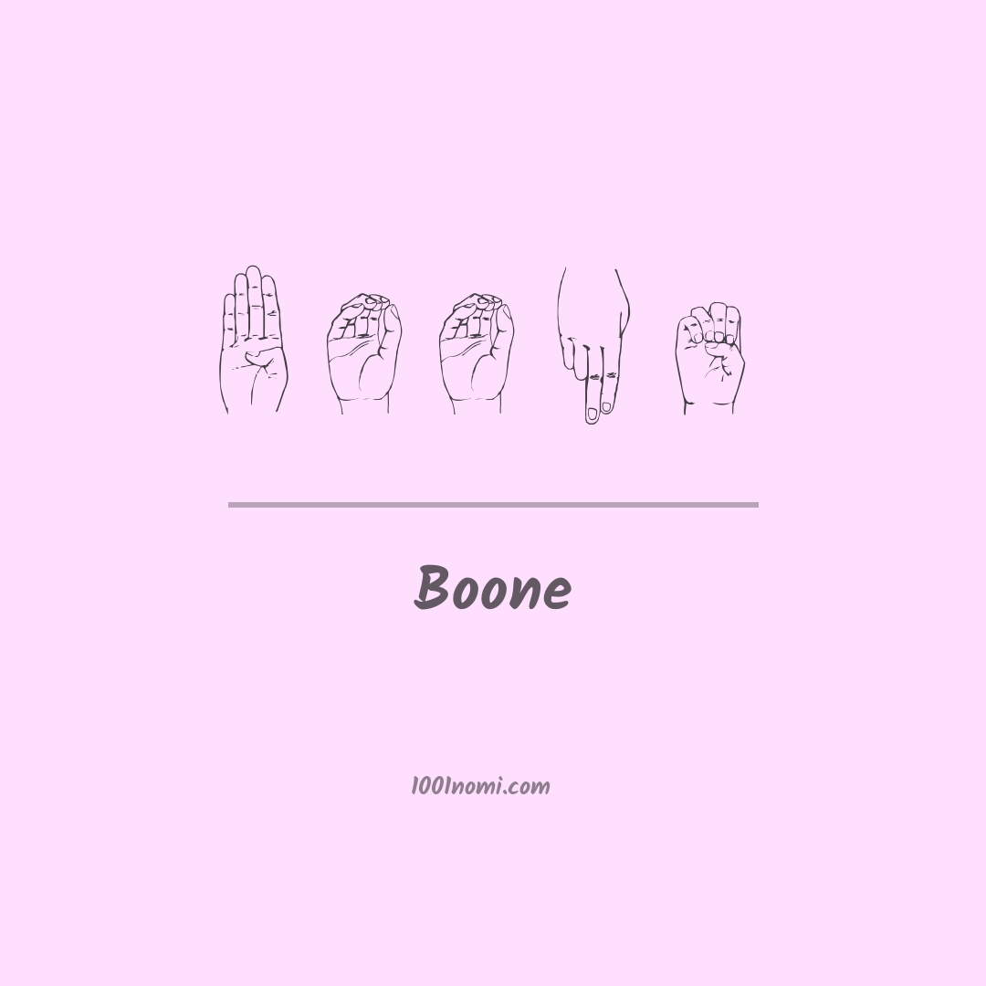 Boone nella lingua dei segni