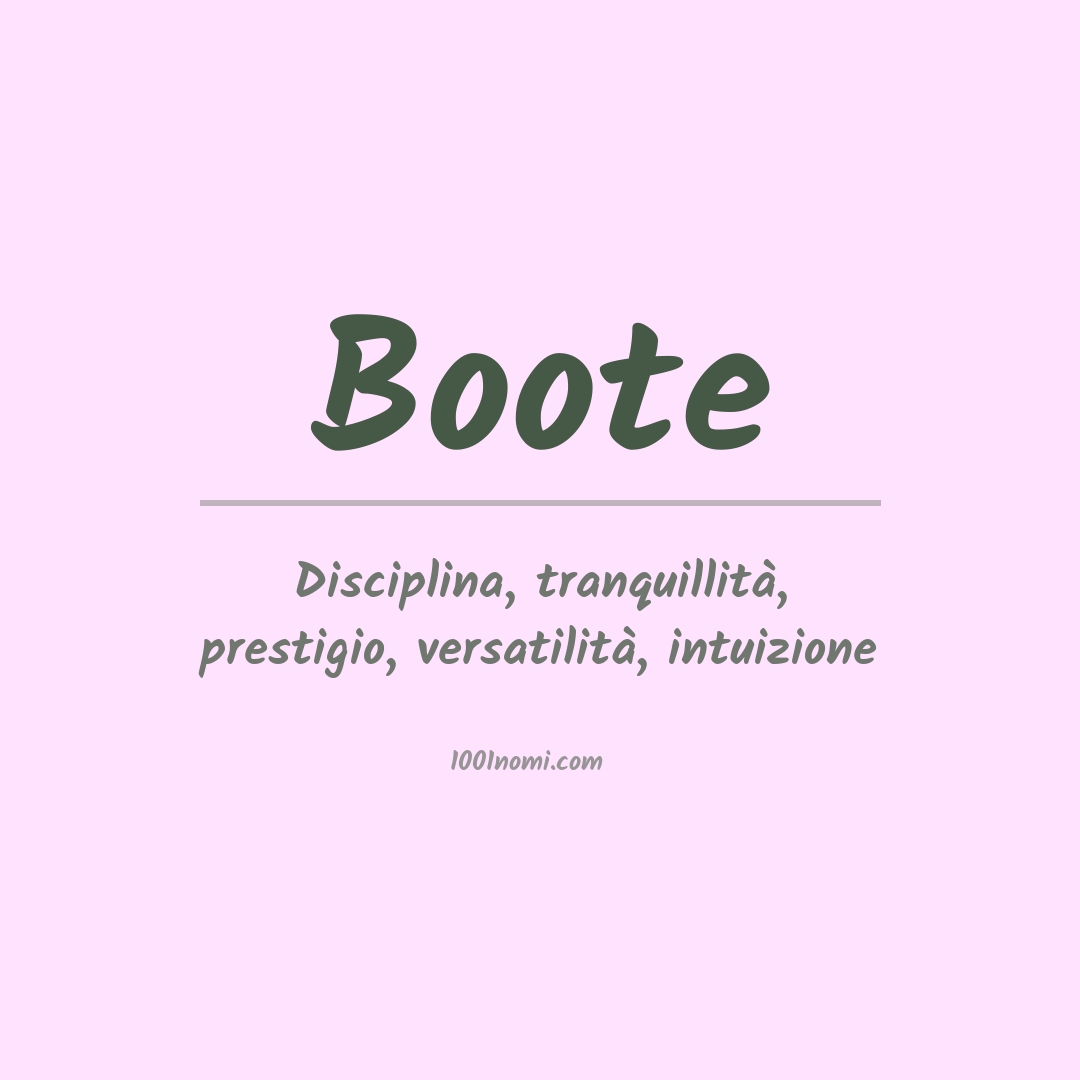 Significato del nome Boote