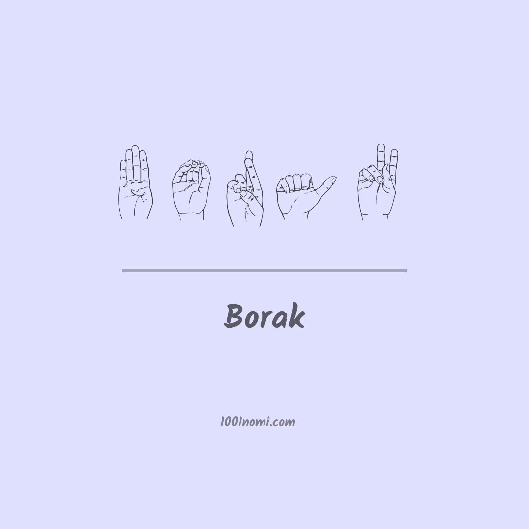 Borak nella lingua dei segni