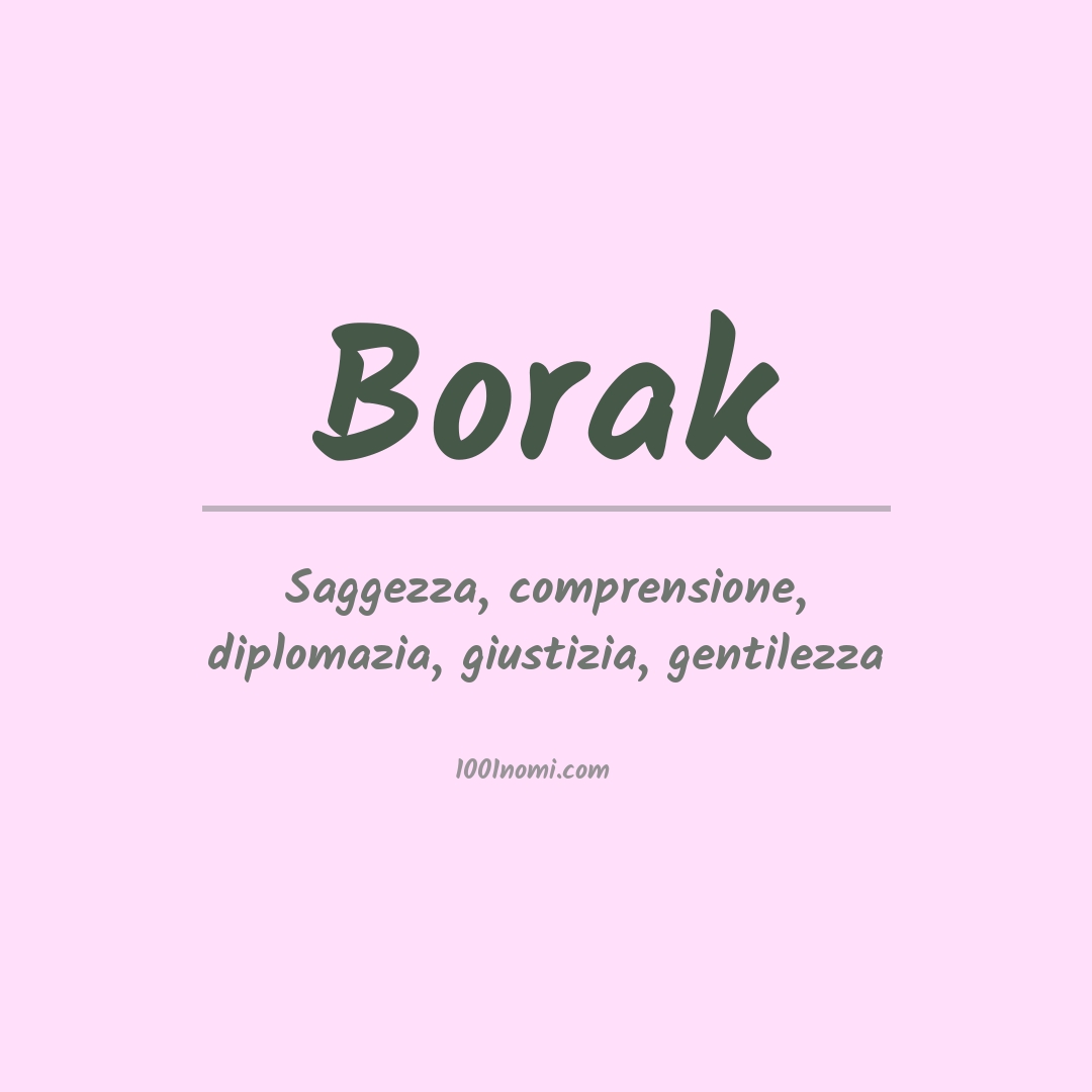 Significato del nome Borak