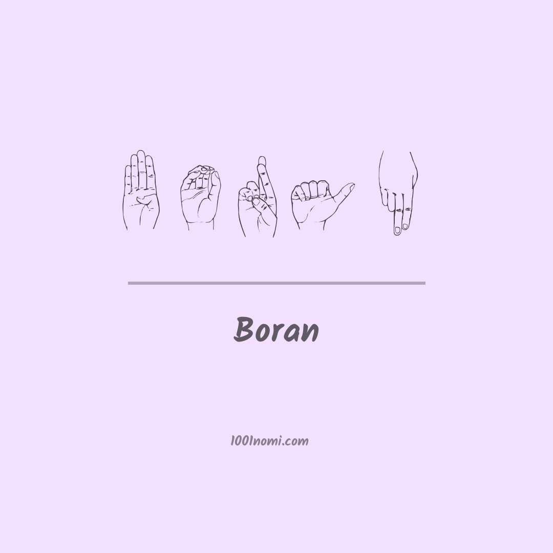 Boran nella lingua dei segni