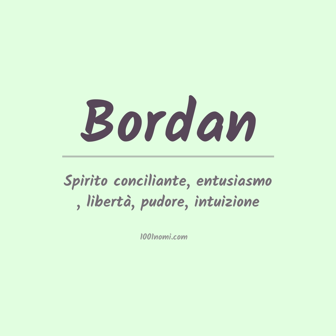 Significato del nome Bordan Significato del nome Bordan