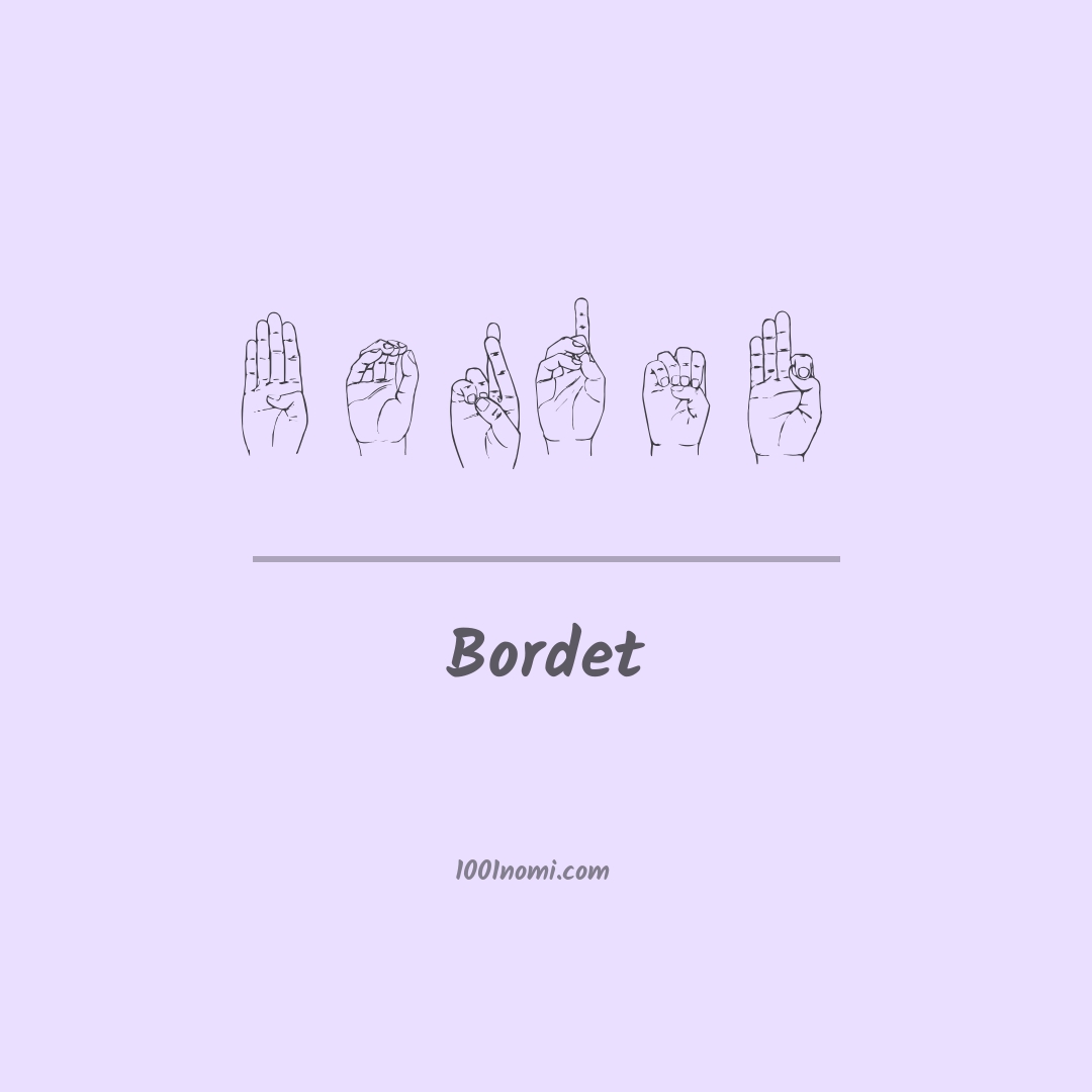 Bordet nella lingua dei segni